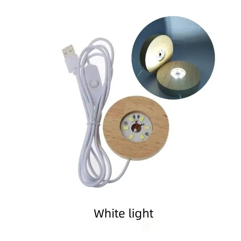 Wood LED Light Base