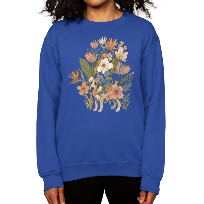 Boho Floral Dogs and Stars Sweatshirt