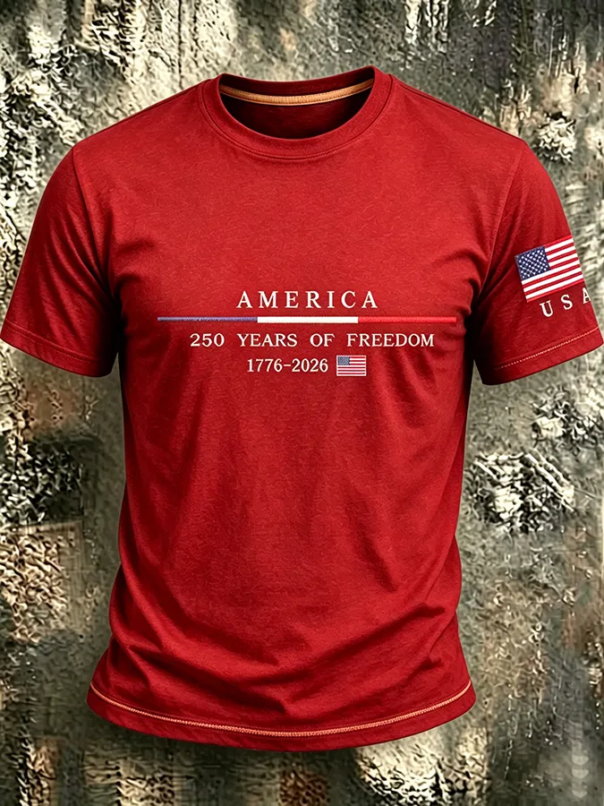 250Th Anniversary Embroidered Printed Round Neck T-Shirt In The United States