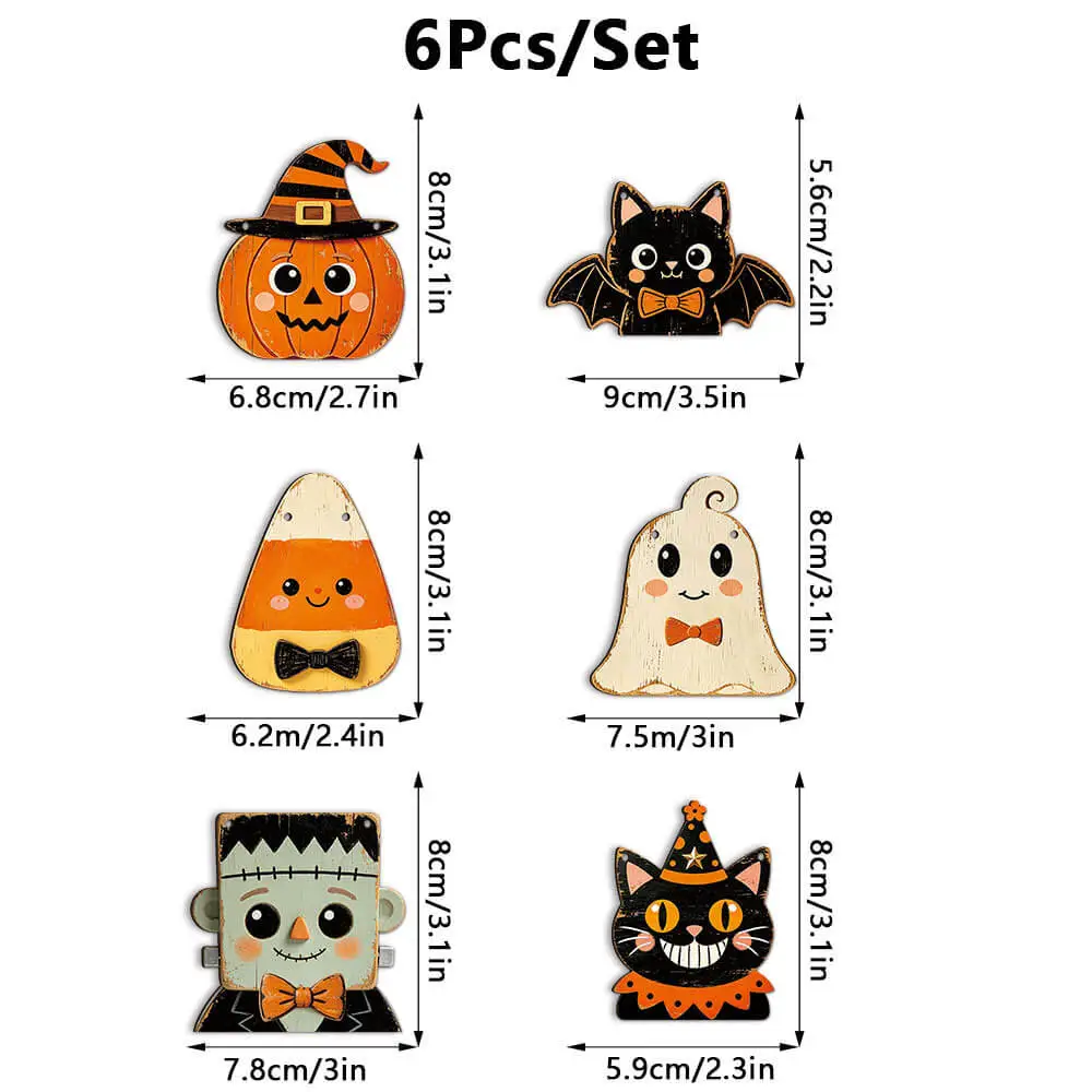 6 Pcs Wooden Banner Fireplace Decoration