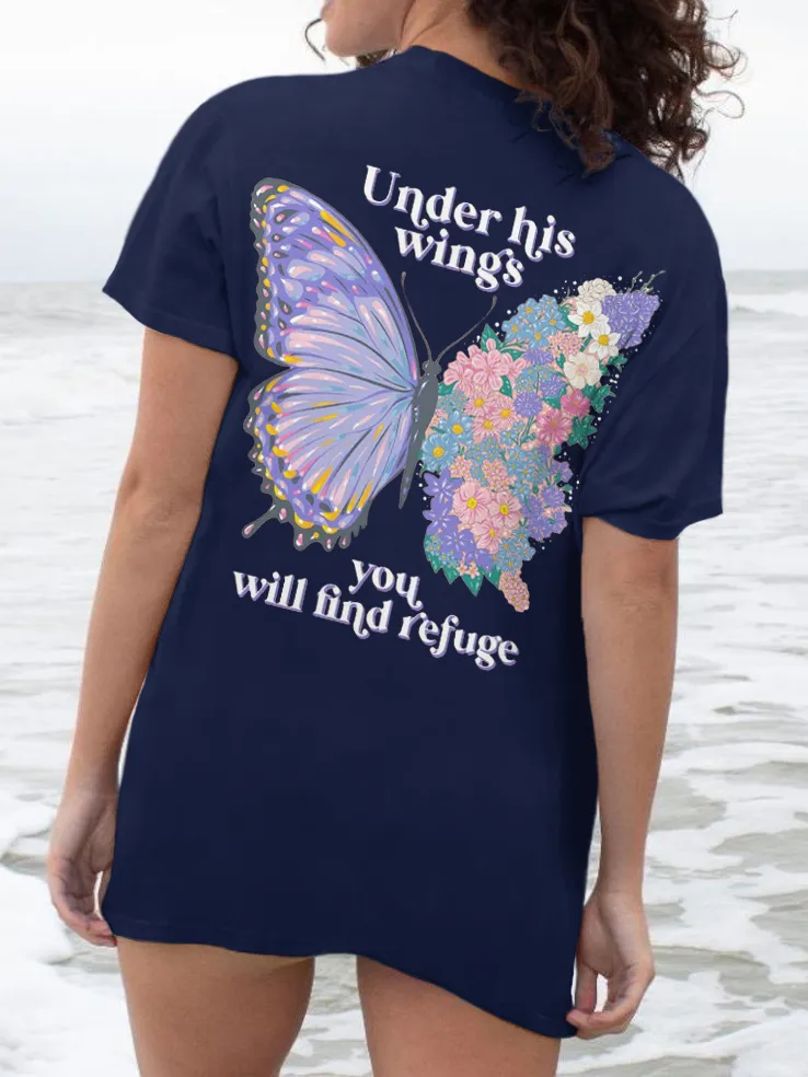 Butterfly And Inspirational Quote Tee