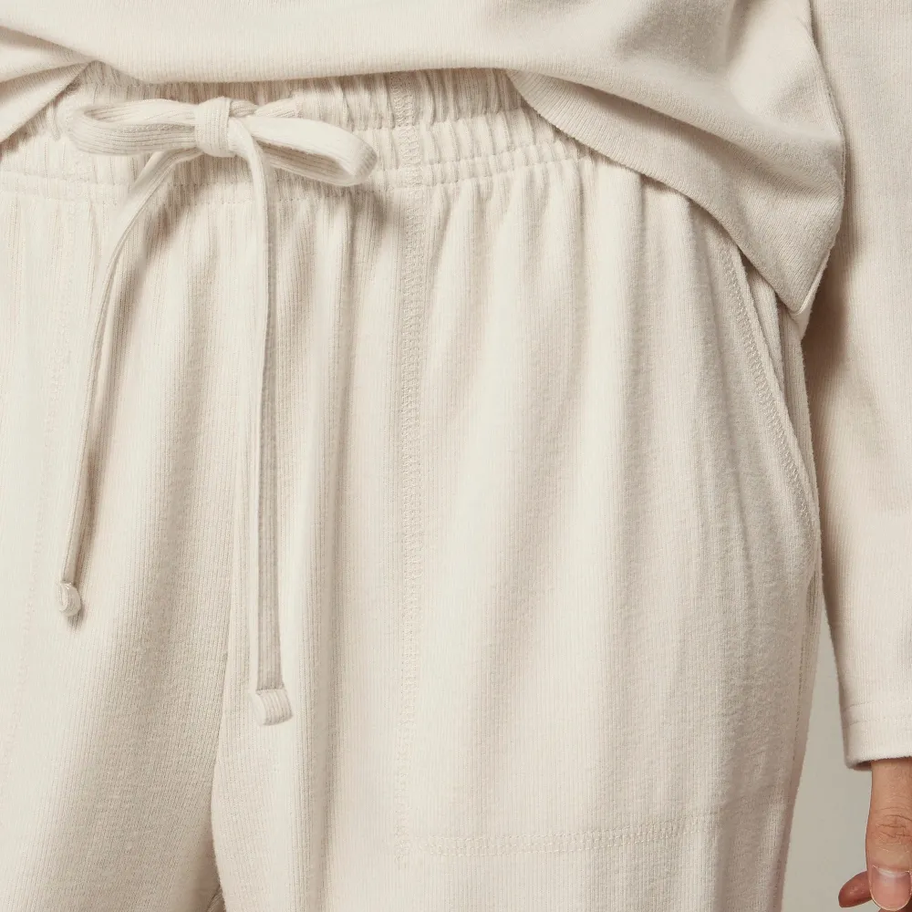 Mid-Waist Soft Rib Joggers