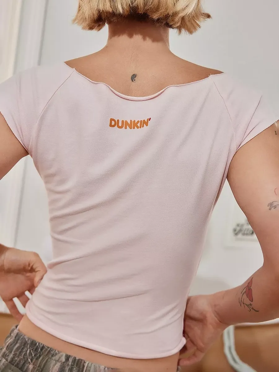 Women's Pure Cotton Solid-Color Printed Short T-Shirt