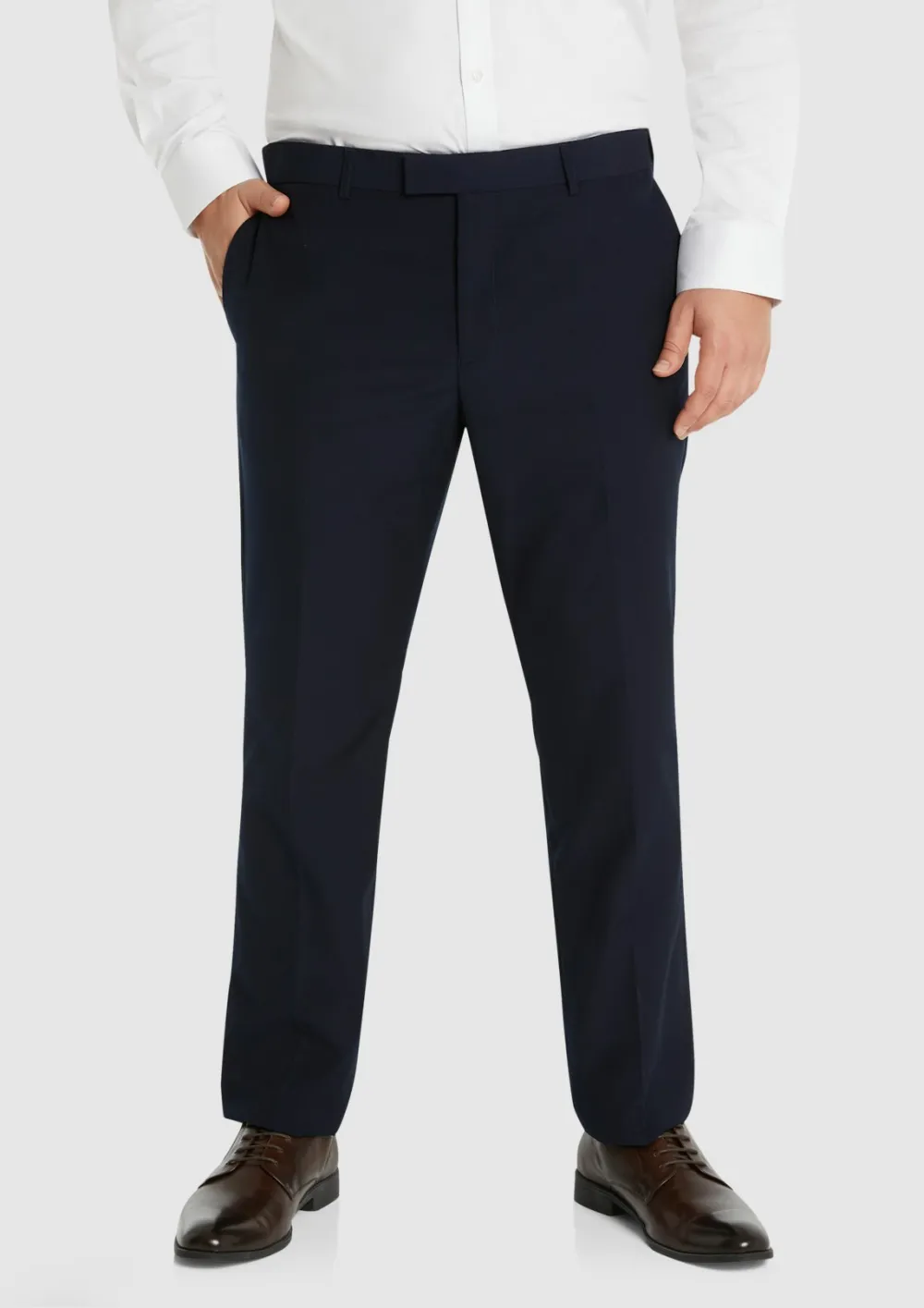 Navy Slim Fit Stretch Trousers