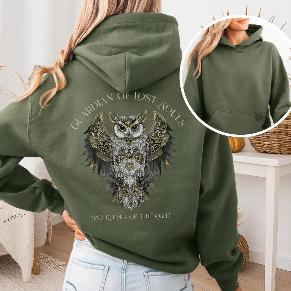 Owl Print Hoodie