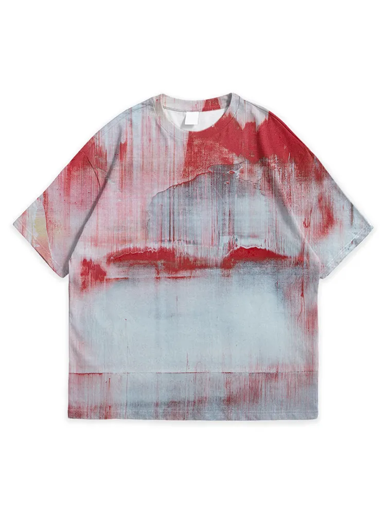 Men'S Halloween Artistic Tie-Dye Gradient Simple Round Neck Top Tshirt