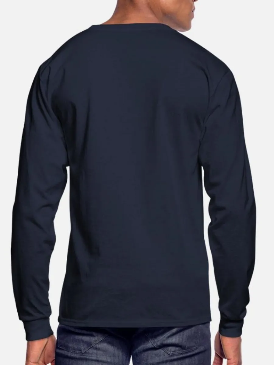 Men's Casual Long-Sleeved T-Shirt With Five-Pointed Star Print