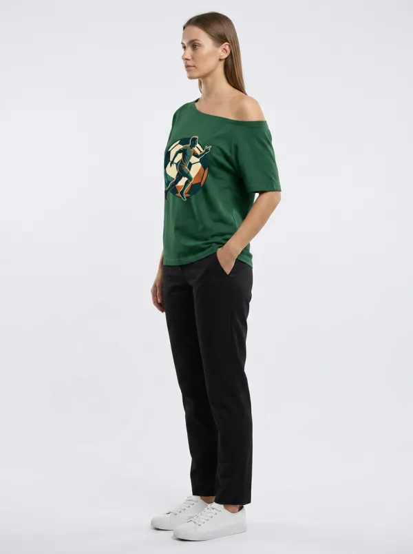 Women's Soccer Fan Football Player Graphic Printed T-shirt
