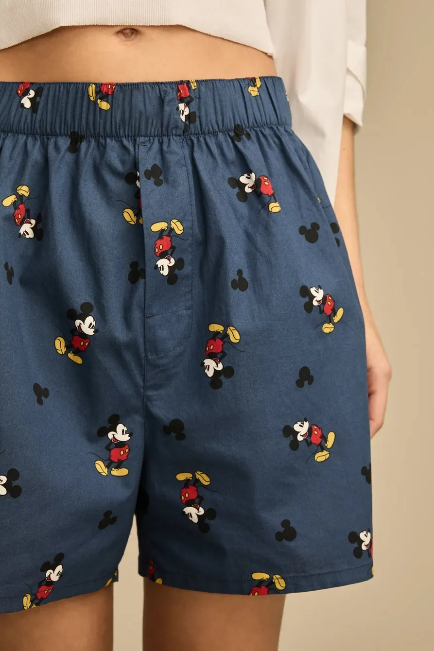 Elastic Waist Printed Short
