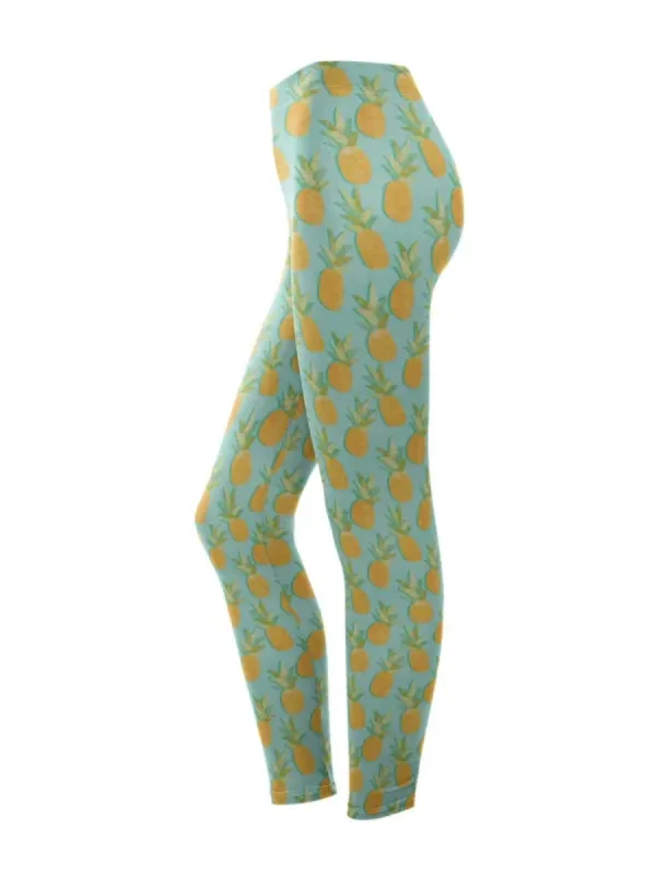 Casual Pineapple Print Leggings
