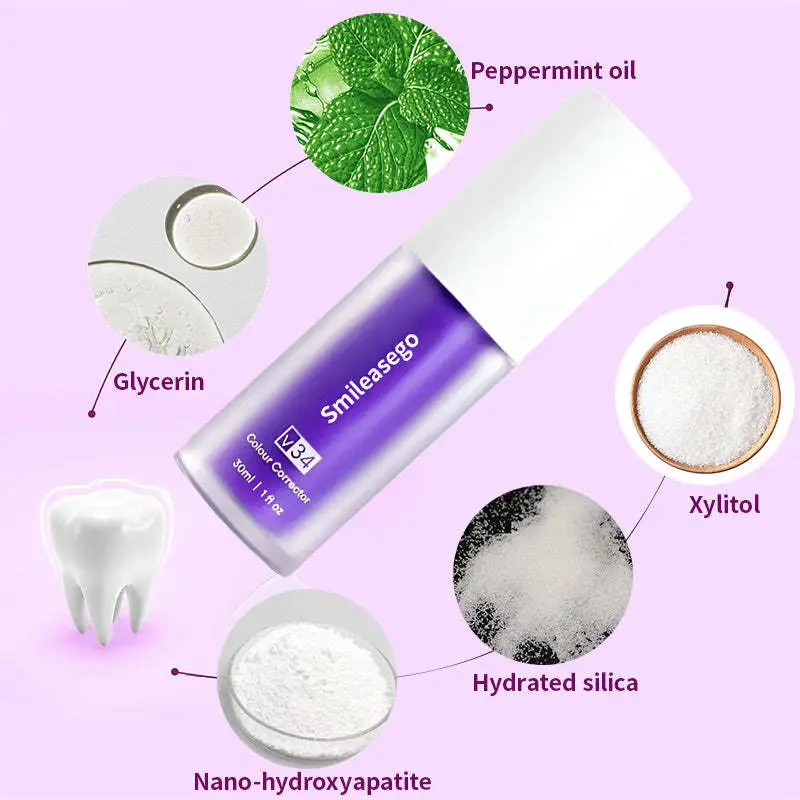 Teeth Whitening Serum, Color-Correcting Serum to Neutralize Yellow Stains