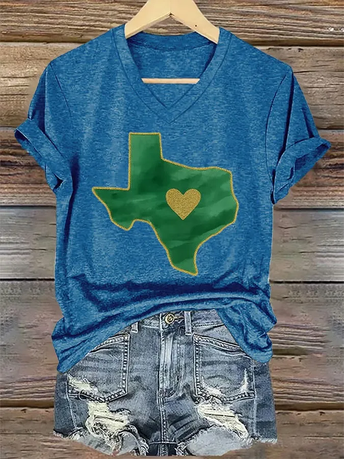 Women's Retro Prayers For Camp Mystic Texas Strong Print T-Shirt