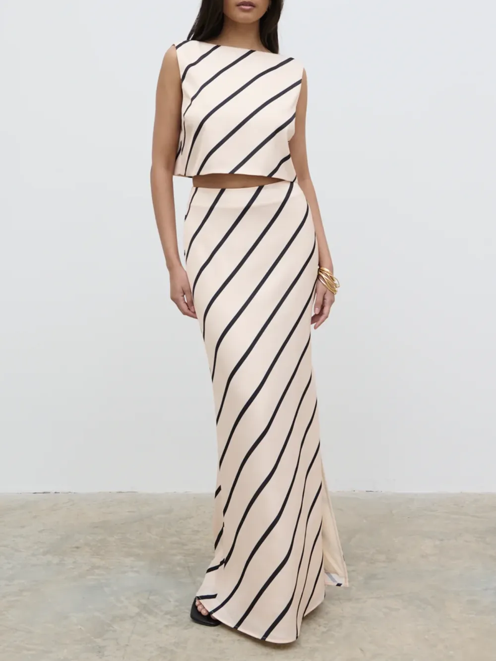 Striped Maxi Skirt