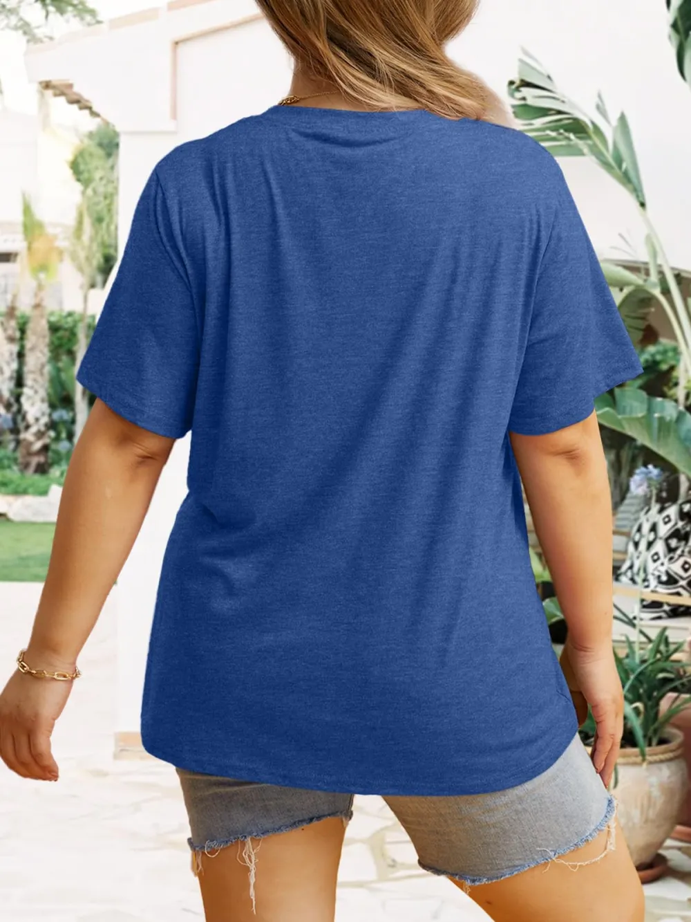 Sunset And Mountain Print T-shirt