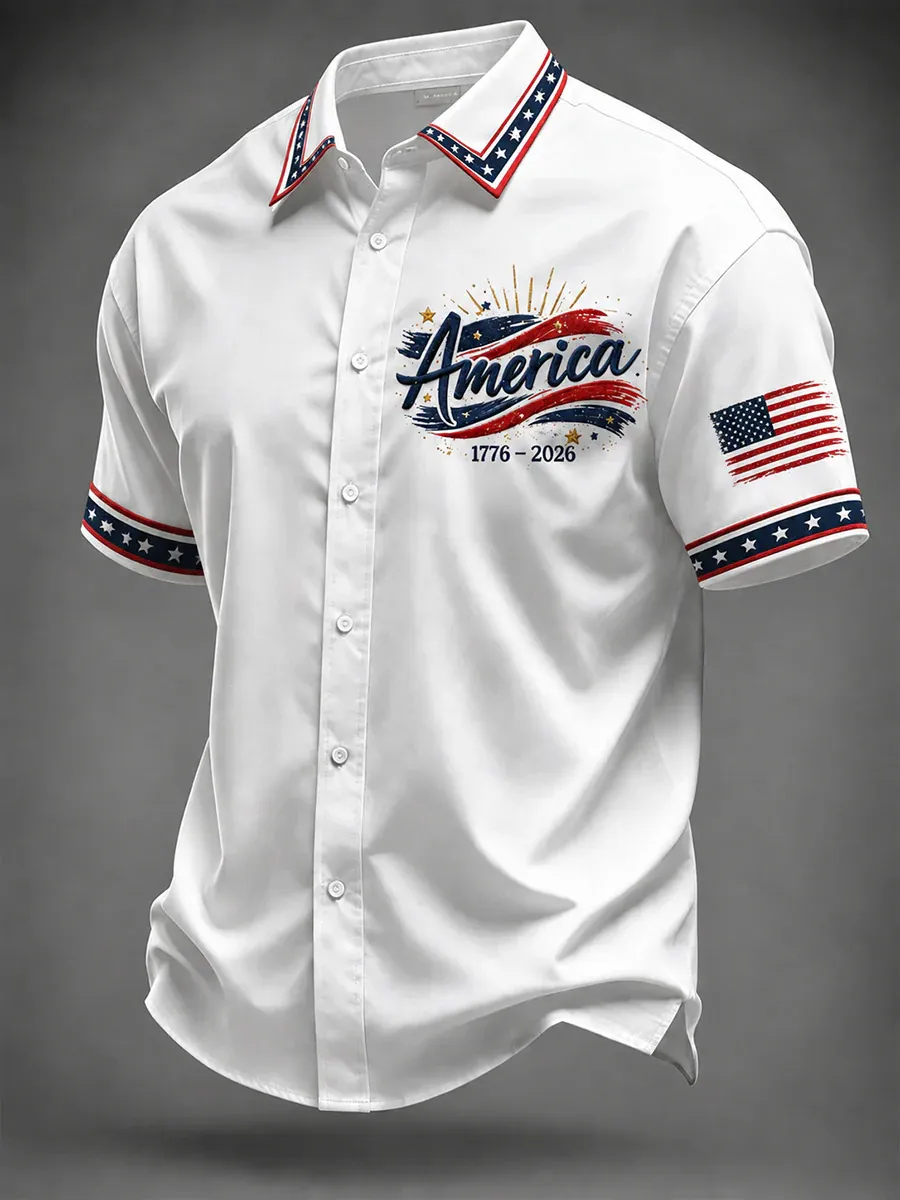 Men's US Independence Day Casual Print Tee