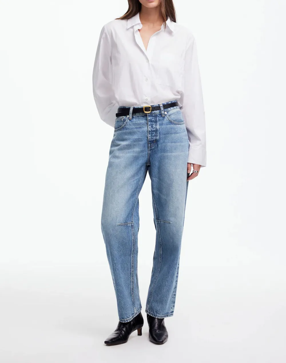 The Darted Barrel-Leg Jeans