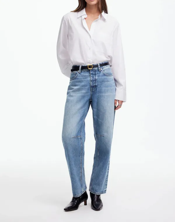 The Darted Barrel-Leg Jeans