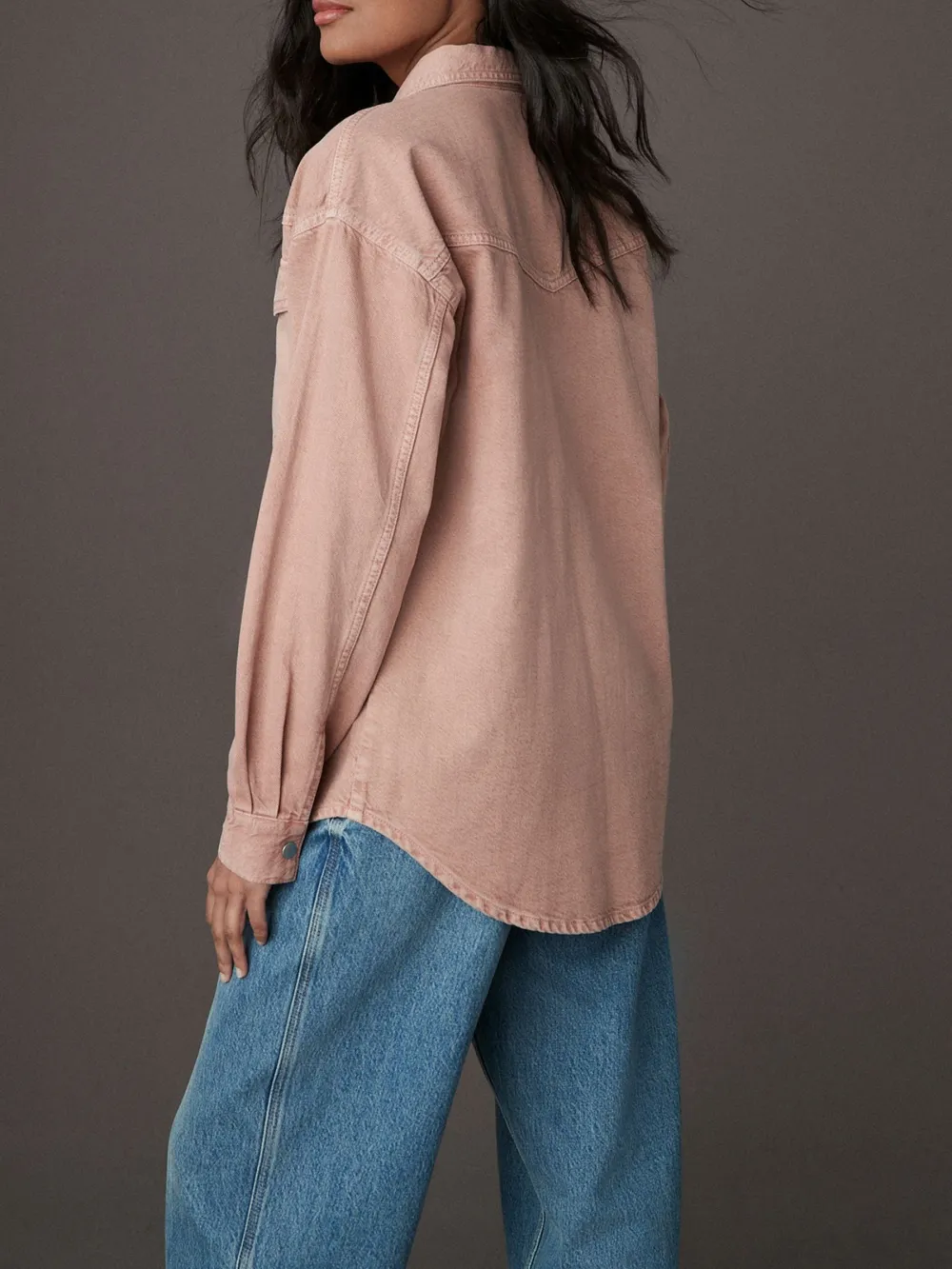 Loose Denim Casual Outing Office Shirt