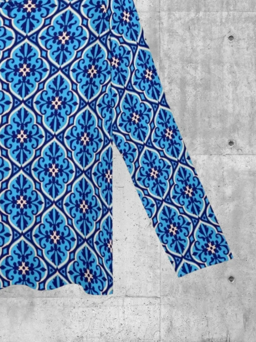 Tile Print Long Sleeve T-Shirt