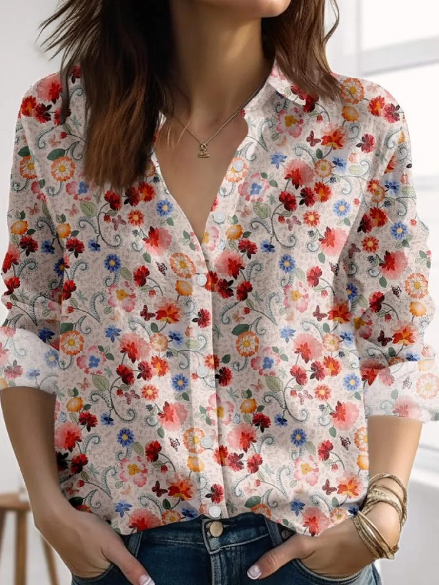 Floral Casual Long Sleeve Shirt