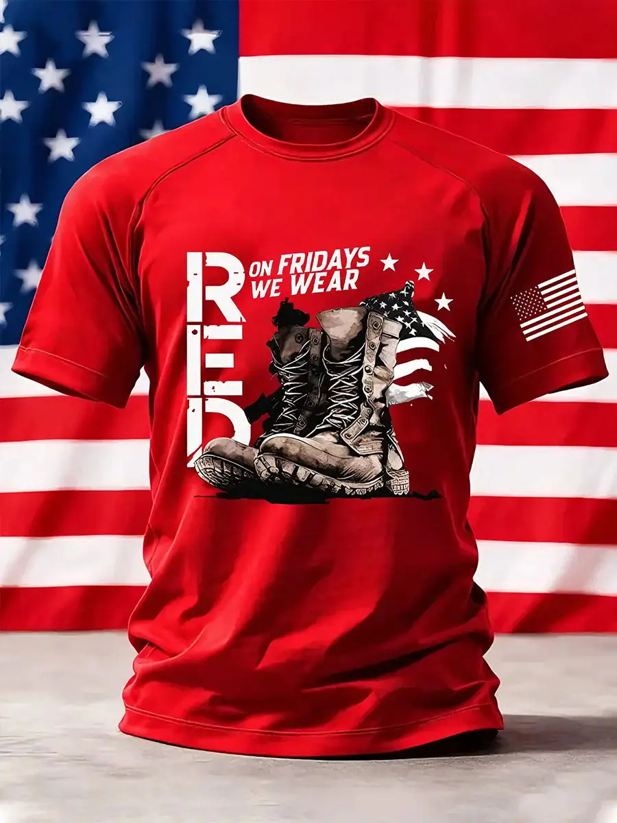 Men'S 'Red On Fridays We Wear' T-Shirts