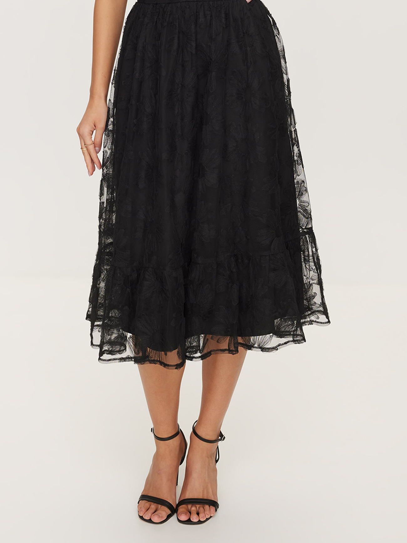 Viola Frill Sleeve Midi Dress