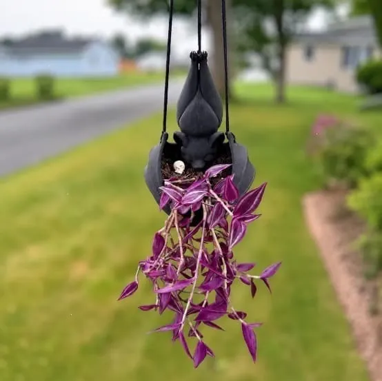 Halloween Hanging Bat Plant Pot Plant Stand