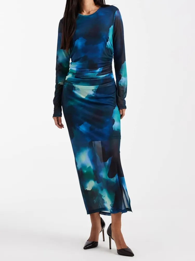 Tie Dye Round Neck Dress