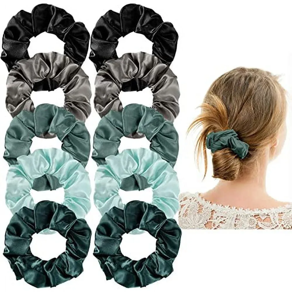 Retro Color Satin Hair Tie Universal Style