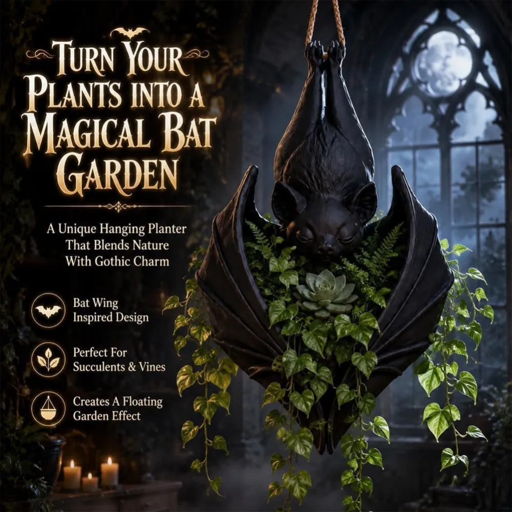 Halloween Hanging Bat Plant Pot Plant Stand
