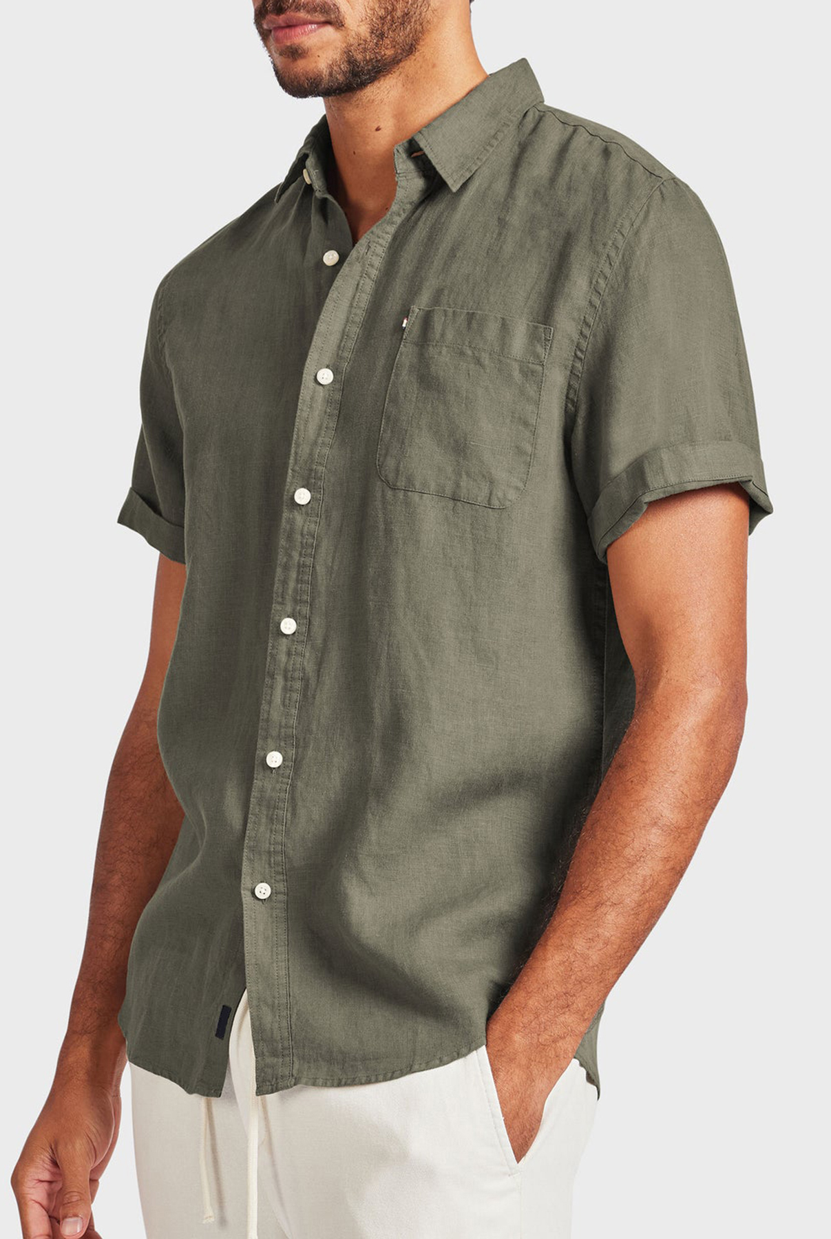 Hampton Linen SS Shirt-Dutch blue