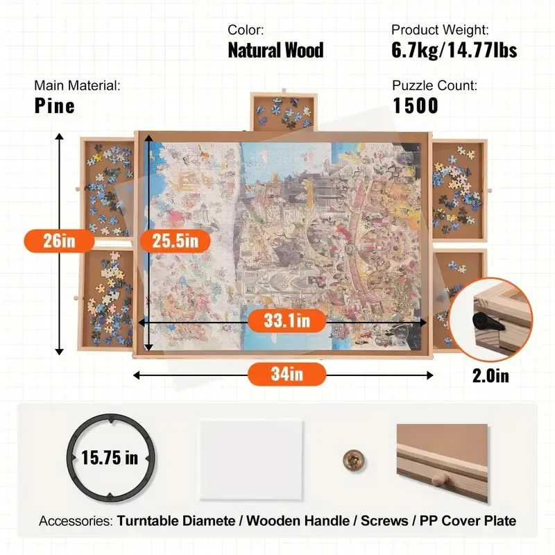 Creative Wooden Colorful Puzzle