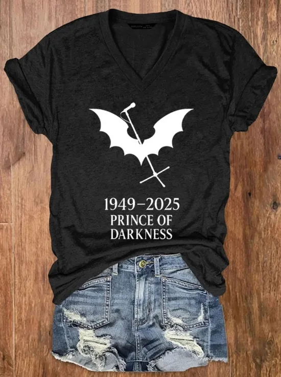 Women'S Prince Of Darkness Printed Casual T-Shirt