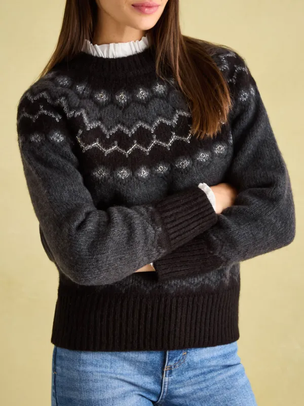 Charcoal Grey Pattern Jumper