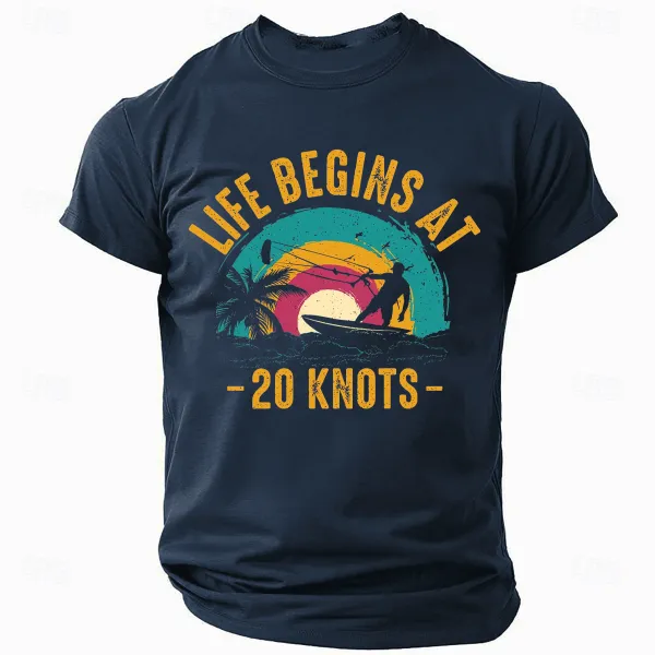 Sailing Inspired Life Begins Graphic T-Shirt