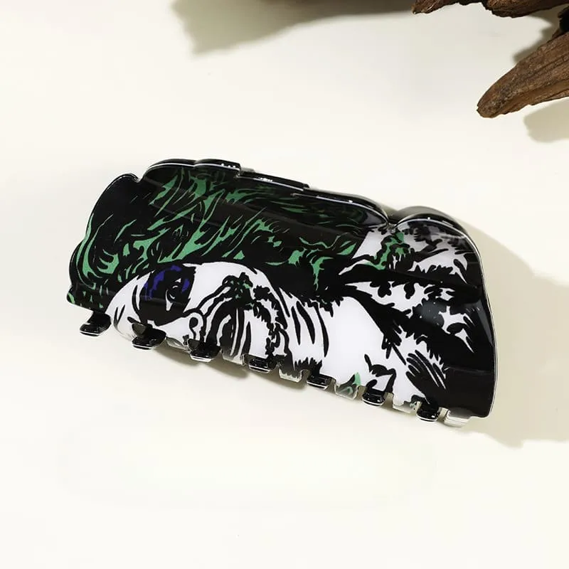 Halloween Strange Face Hair Clip Scary Dark Clown Shark Clip