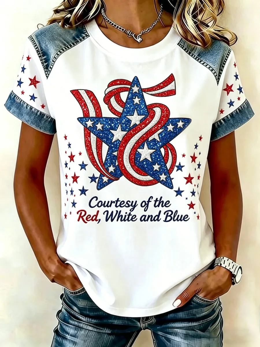Courtesy of the Red, White and Blue Women's T-Shirt
