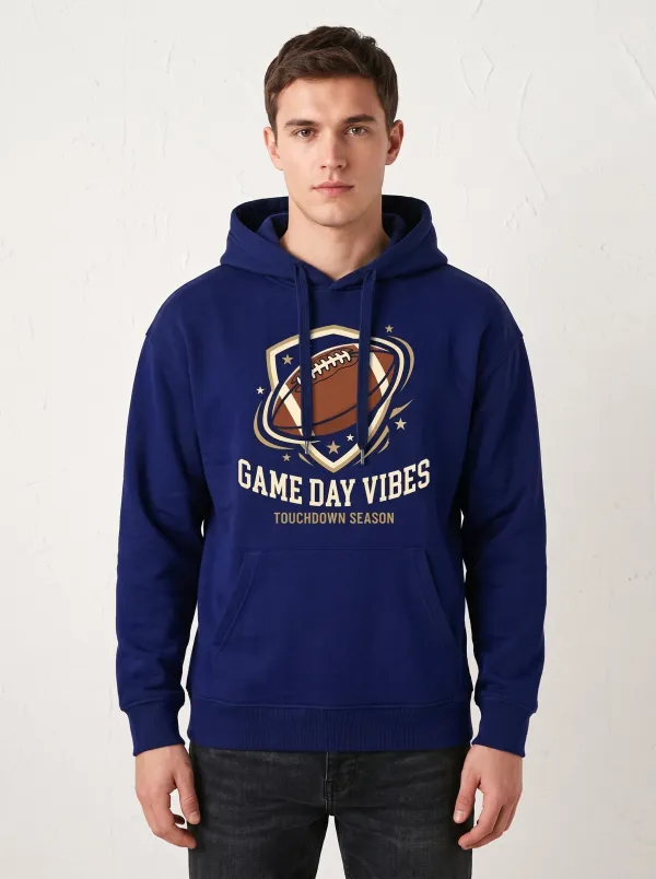 Men's American Football Game Day Vibes Touchdown Hoodie