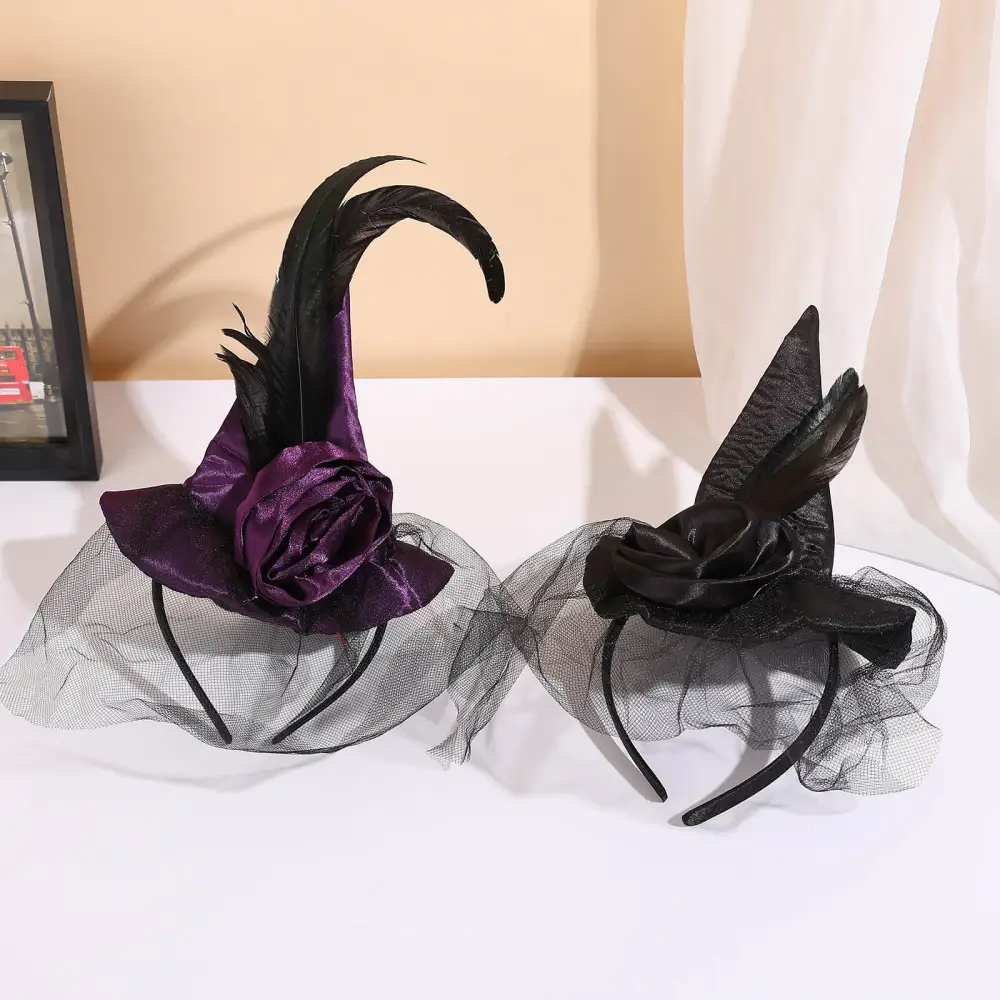 Halloween Witch's Pointed Hat Headdress Holiday Party （38.5*33cm）