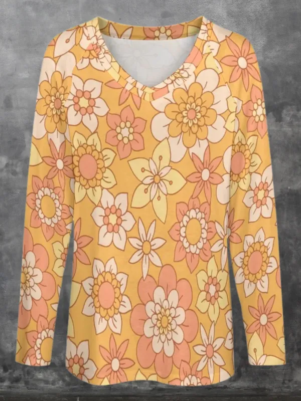 Casual Floral Print T-Shirt