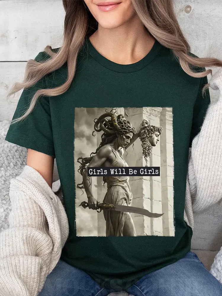 Girls Will Be Girls,Medusa With The Head Of Perseus Unisex T-Shirt