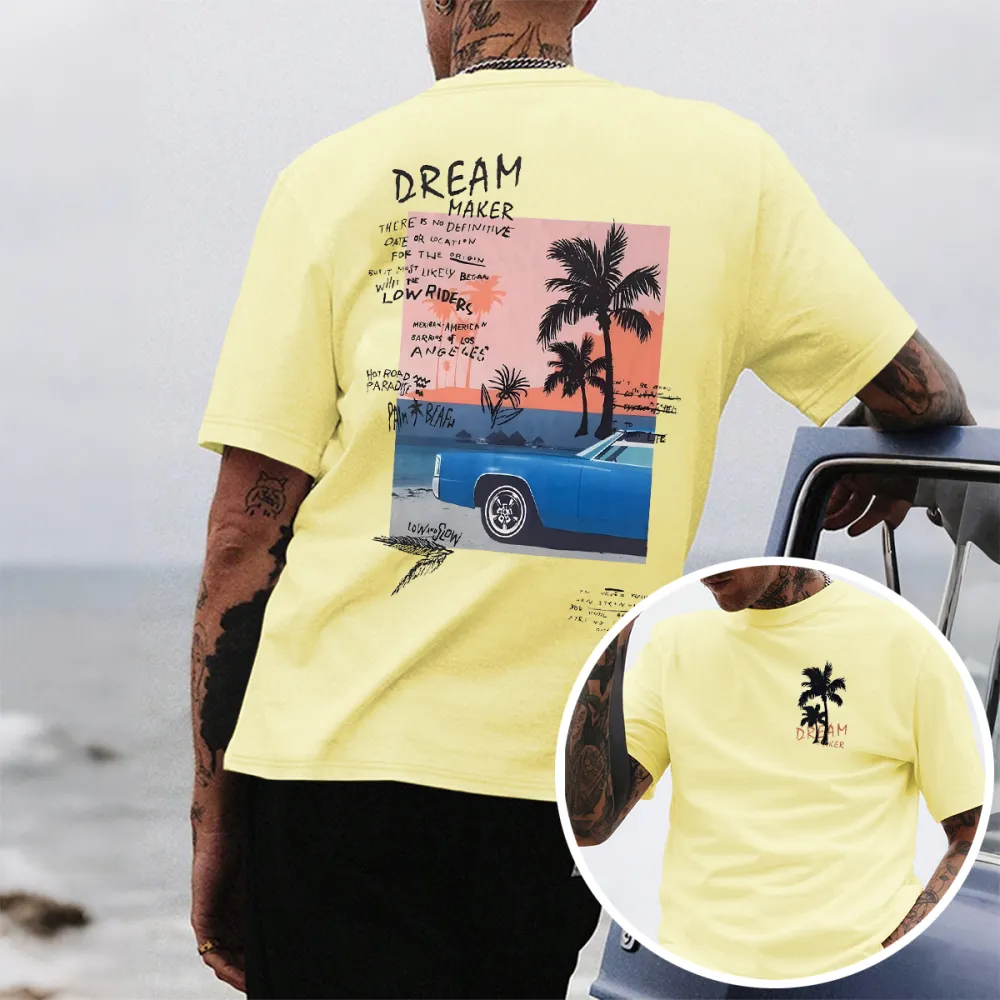 Dreamy Palm Scene Graphic T-Shirt