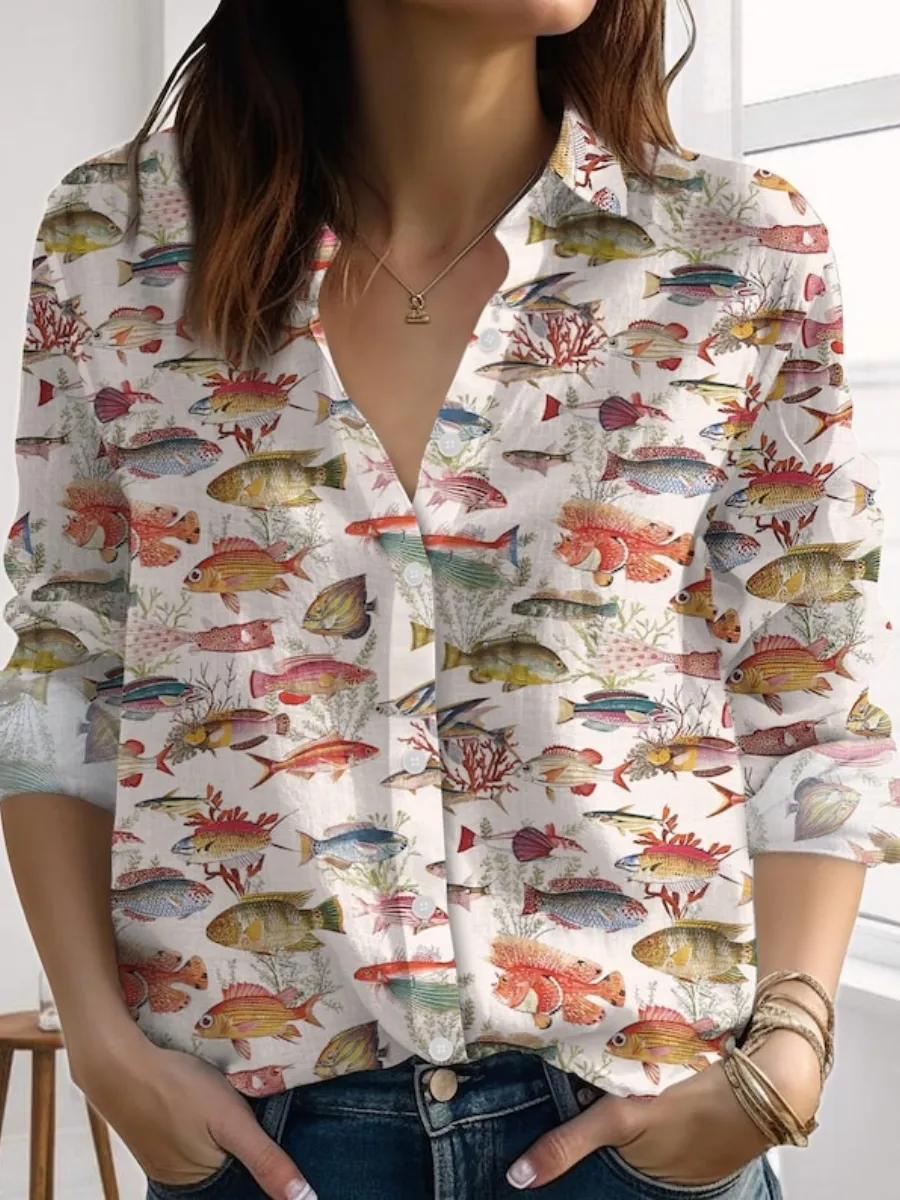 Ocean Fish Print Shirt