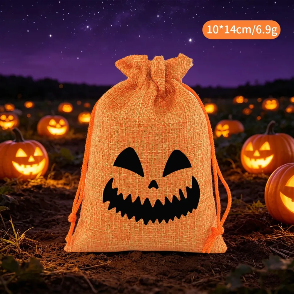 5Pcs Halloween Funny Ghost Snack And Candy Storage Bag