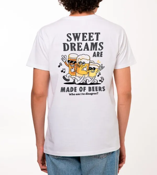 Cartoon Beer Character Graphic T-Shirt