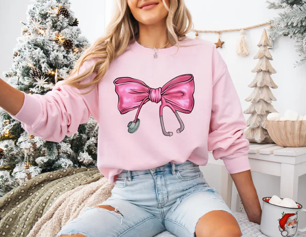 Nurse Stethoscope Bow Sweatshirts