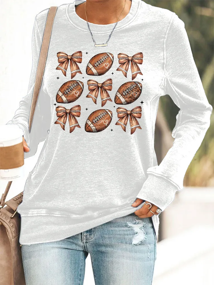 Football Printed Casual Sweatshirts