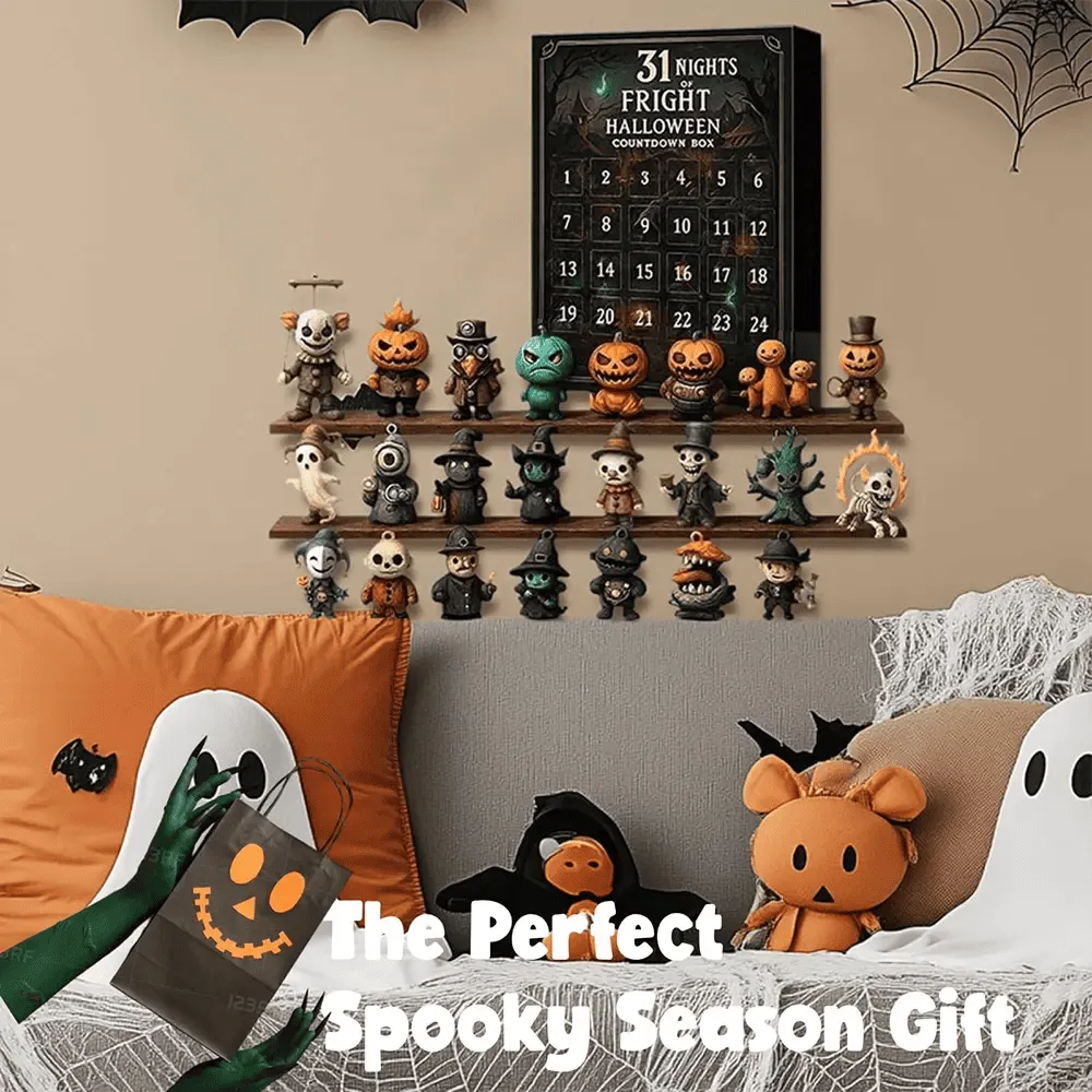 31 Nights of Fright Halloween Countdown Box with Figurines