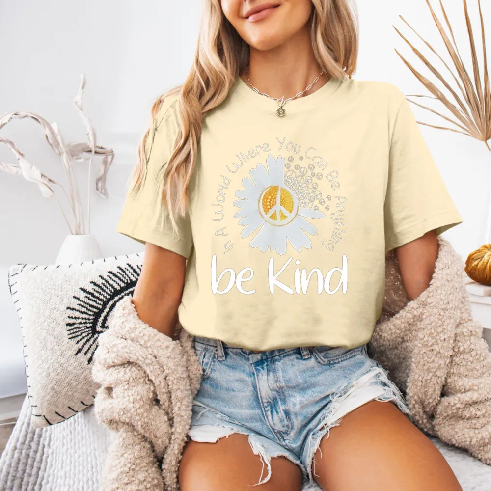 Floral & Letter Printed Casual Short Sleeve T-Shirts