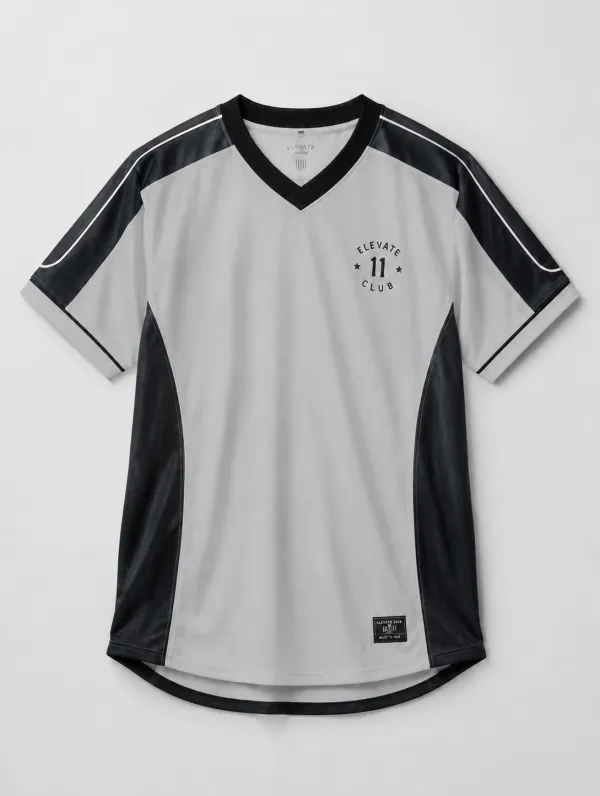 Unisex Elevate Club 11 Logo Graphic Printed V-Neck Jersey Shirt